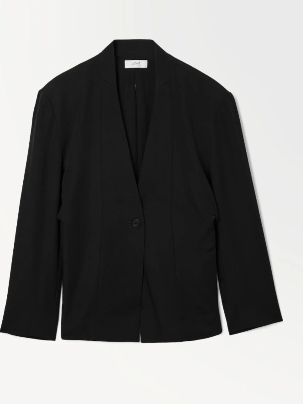 COS Atelier Silk Blend Suit with Draped Waist Blazer Sz 32/ US 2